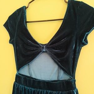 dark teal velvet dress!